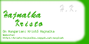 hajnalka kristo business card